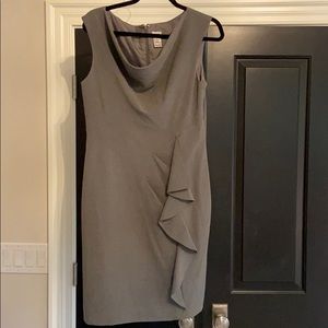 Gray scoop neck dress
